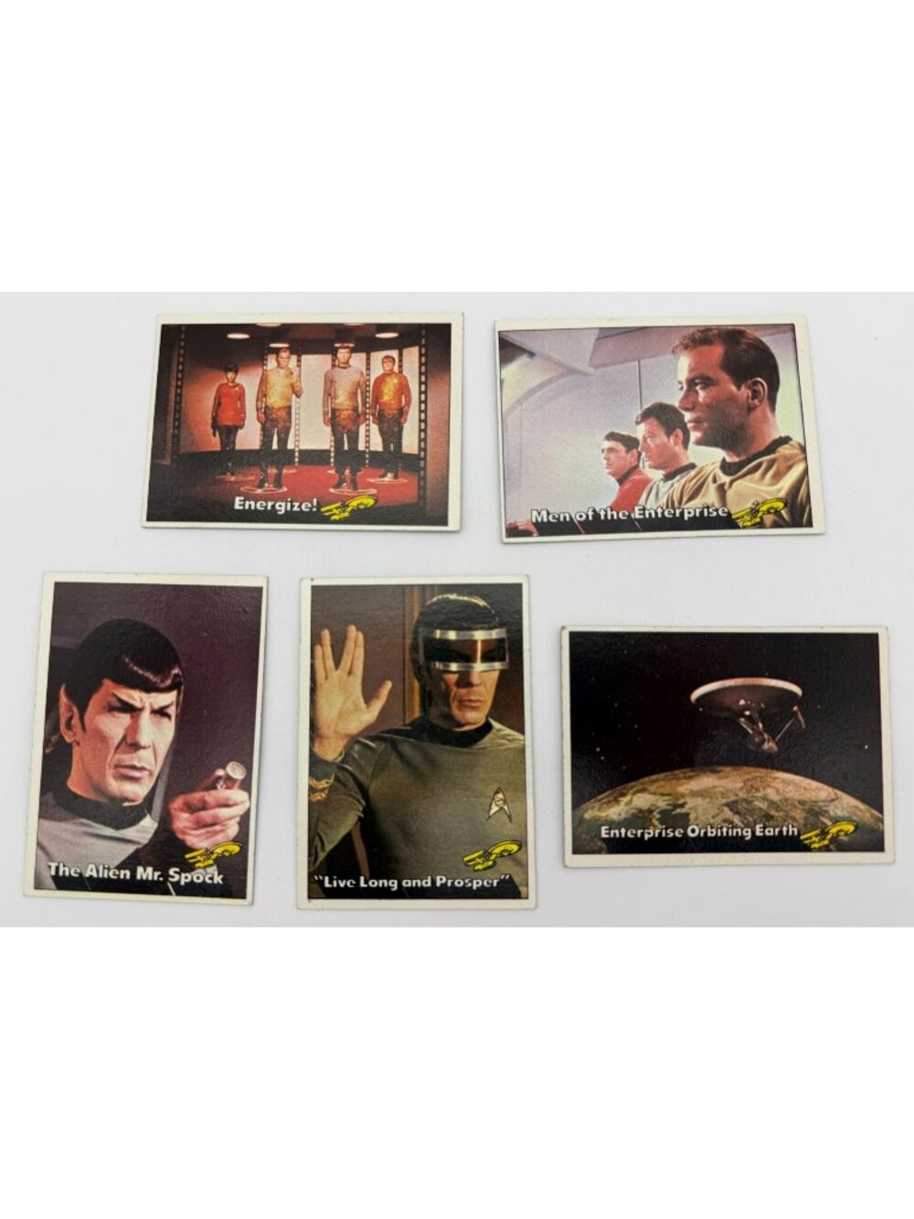 1976 Star Trek Topps Vintage Trading Cards From Original TV Series Lot of 5